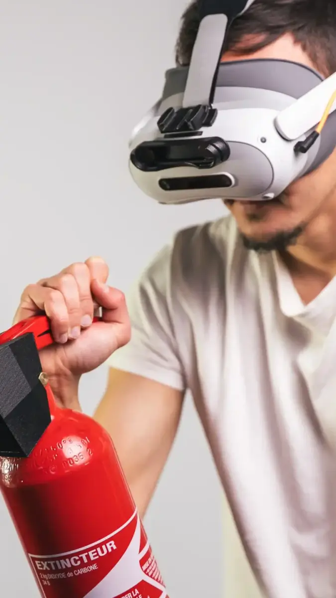 Formation VR avec extincteur